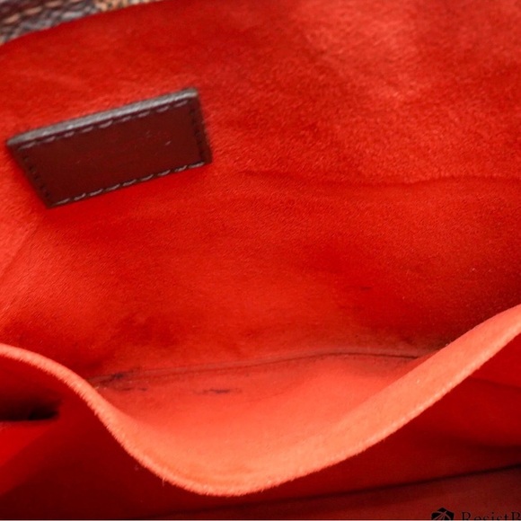 LV Sac Plat tote bag in the Damier Ebène canvas and brown leather trim - Picture 11 of 16